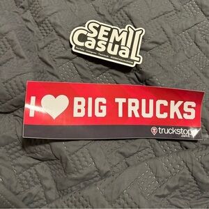 I Love Big Trucks Semi Tractor Trailer Big Rig Decal Sticker